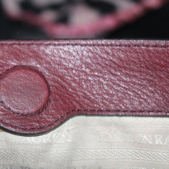 $348 Slouchy Large Merlot Leather Governor's Lodge Hobo Shoulder Bag Purse - Picture 7 of 14